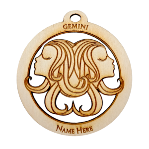 Gemini Zodiac Ornament Personalized