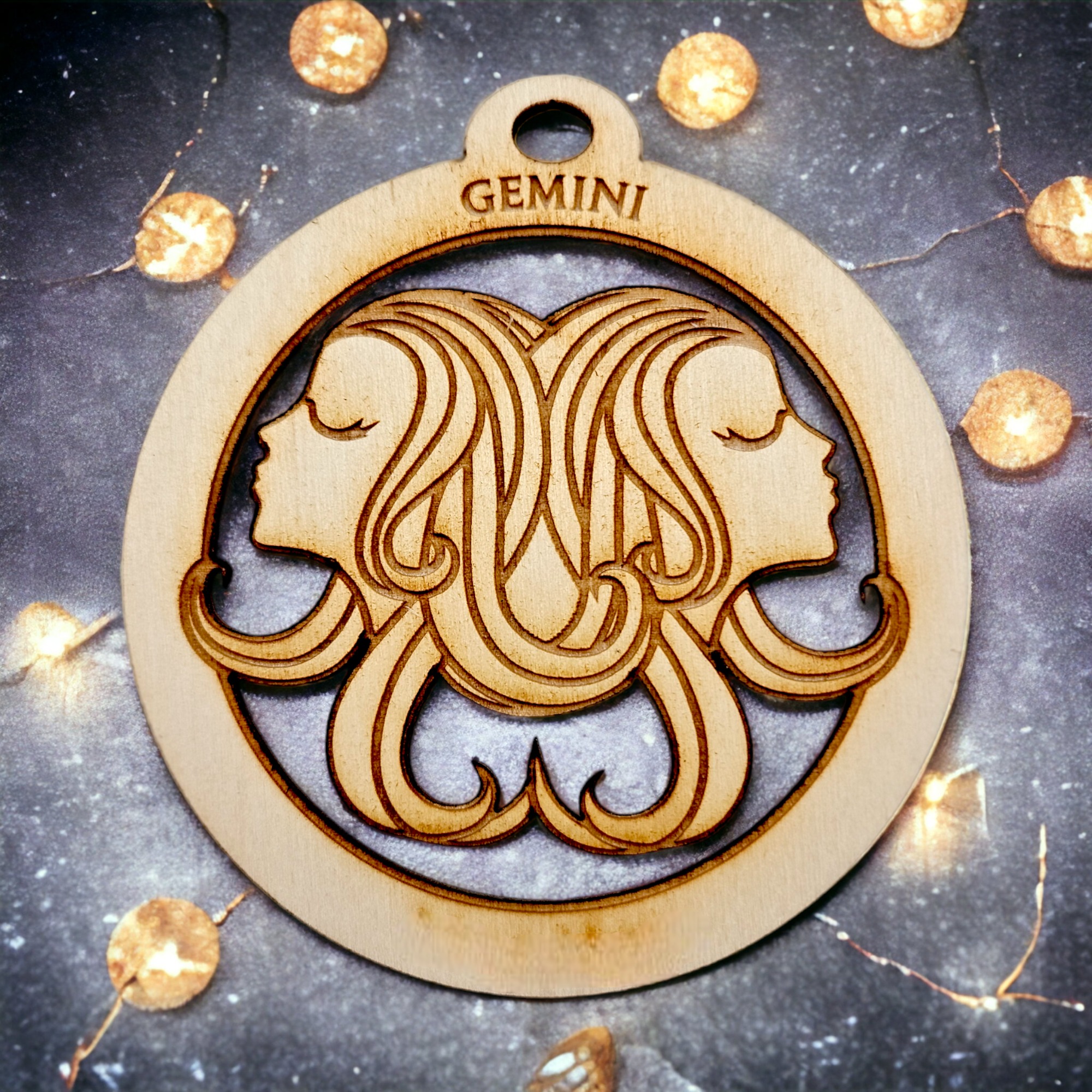 Gemini Zodiac Christmas Tree Ornament Personalized