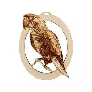 personalized Amazon Parrot ornament wooden Christmas tree decoration